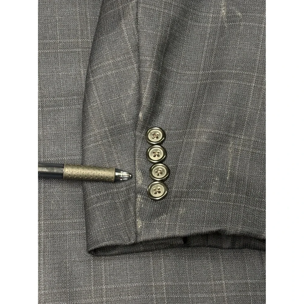 Brooks Brothers 1818 Madison Full Canvas Plaid Ethomas‎ 130 's Wool Blazer 46R